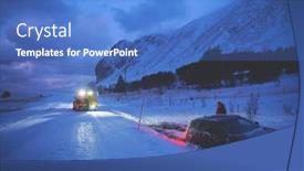  Presentation with car accident - Colorful slides enhanced with car-being-towed-after-accident backdrop and a teal colored foreground