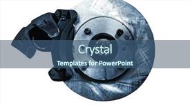  Presentation with brake - PPT layouts with car brake - breaks over white background and a ocean colored foreground