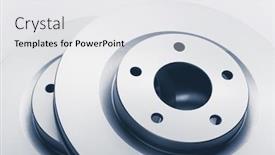  Presentation with brake - Presentation design featuring car-brake-discs-close-up background and a white colored foreground