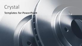  Presentation with brake - Amazing PPT theme having car-brake-discs-close-up backdrop and a white colored foreground