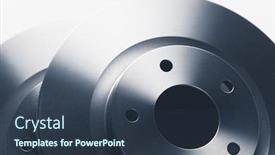  Presentation with car brake - Beautiful presentation featuring car-brake-discs-close-up backdrop and a tawny brown colored foreground