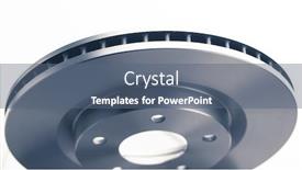  Presentation with brake - Slide deck with car-brake-discs-on-white background and a ocean colored foreground