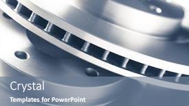  Presentation with car brake - PPT layouts having car-brake-discs-on-white background and a ocean colored foreground