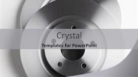  Presentation with car brake - Beautiful slide deck featuring car-brake-discs-on-white backdrop and a light gray colored foreground
