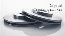  Presentation with brake - PPT theme enhanced with car-brake-discs-on-white background and a white colored foreground