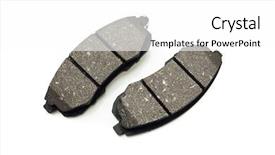  Presentation with car brake - Presentation design having car brake pads isolated background and a white colored foreground