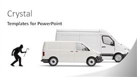  Presentation with mask - Slide set having car-burglar-with-a-mask background and a white colored foreground