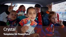  Presentation with ticket - Amazing presentation design having car cabin show ticket backdrop and a tawny brown colored foreground