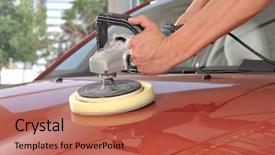  Presentation with car service - Cool new theme with car care with power buffer backdrop and a red colored foreground