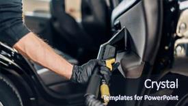  Presentation with trim - Presentation featuring car clean steam - carwash removing of dust background and a  colored foreground