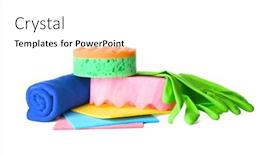  Presentation with car cleaning - Beautiful presentation theme featuring car cleaning supplies on white background backdrop and a white colored foreground