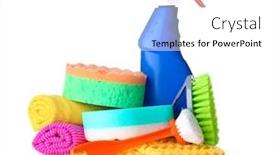  Presentation with car cleaning - Amazing PPT theme having car cleaning supplies on white background backdrop and a white colored foreground