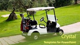  Presentation with golf course - Slides consisting of beautiful golf course background and a tawny brown colored foreground