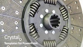  Presentation with gear - Audience pleasing slide deck consisting of car clutch gear close up backdrop and a gray colored foreground