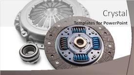  Presentation with car - Cool new slides with car-clutch-isolated backdrop and a light gray colored foreground