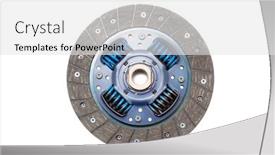  Presentation with white plate - Slide set with car-clutch-plate-isolated background and a white colored foreground