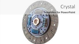  Presentation with white plate - Slides having car-clutch-plate-isolated background and a white colored foreground