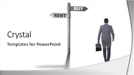  Presentation with crossroads - Amazing slide set having car comparison - businessman at crossroads betweem buying backdrop and a  colored foreground