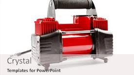  Presentation with compressor - Cool new theme with car-compressor-isolated-on-white backdrop and a lemonade colored foreground