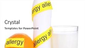  Presentation with food white - Presentation theme consisting of car cordon - allergenic food isolated on white background and a  colored foreground