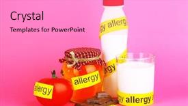  Presentation with food - Presentation featuring car cordon - allergenic food on pink background background and a light gray colored foreground