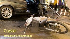  Presentation with collision - Slide deck enhanced with car crash collision accident background and a tawny brown colored foreground