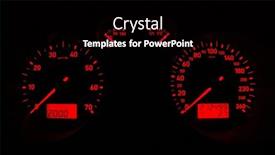  Presentation with light - Presentation theme having car-dashboard-glowing-a-red background and a black colored foreground