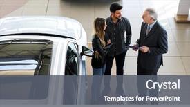  Presentation with car dealer - Slide deck with exaplining a car's features background and a gray colored foreground