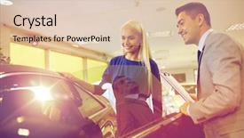  Presentation with car dealer - Audience pleasing slide deck consisting of car dealer in auto show backdrop and a lemonade colored foreground