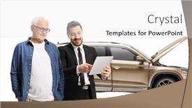  Presentation with suv car - Slide set featuring car-dealer-presenting-a-suv background and a white colored foreground