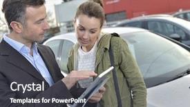  Presentation with car dealer - Presentation consisting of car dealer showing car specifications background and a dark gray colored foreground