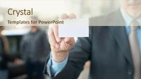  Presentation with car dealer - Theme enhanced with car dealer showing his business background and a cream colored foreground