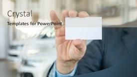  Presentation with car dealer - Amazing slide set having car-dealer-showing-his-business backdrop and a soft green colored foreground