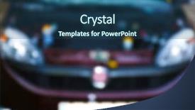  Presentation with diagnostics - Cool new slides with car diagnostics blurred hood close-up backdrop and a ocean colored foreground