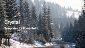  Presentation with car drift - Colorful PPT layouts enhanced with car drift - heavy snow on the road backdrop and a dark gray colored foreground