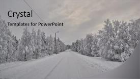  Presentation with car drift - Cool new PPT theme with car drift - scenic road in northern finland backdrop and a  colored foreground