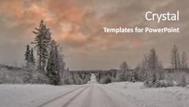  Presentation with coloured - Theme consisting of car drift - scenic warm coloured sunset background and a coral colored foreground