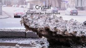  Presentation with car drift - Amazing slide deck having car drift - snow on the road backdrop and a lemonade colored foreground