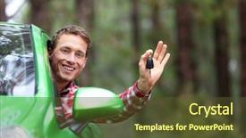  Presentation with keys - PPT theme with licences - car driver showing car keys background and a tawny brown colored foreground
