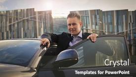  Presentation with driver - Cool new slides with car driver backdrop and a dark gray colored foreground