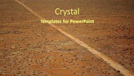  Presentation with outback australia - Colorful PPT theme enhanced with car-driving-along-desert-road backdrop and a tawny brown colored foreground