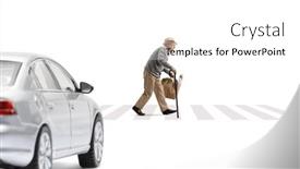  Presentation with grocery bag - Theme enhanced with car-driving-and-a-senior background and a white colored foreground