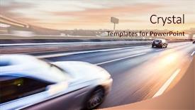  Presentation with freeway - PPT layouts enhanced with car driving on freeway background and a lemonade colored foreground