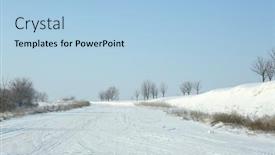  Presentation with winter driving - Amazing PPT layouts having car-driving-on-snowy-winter backdrop and a light blue colored foreground