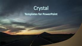  Presentation with road safety drive - Theme enhanced with car driving through the road background and a ocean colored foreground