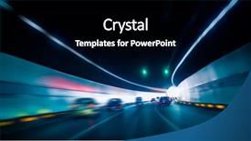  Presentation with tunnel - Slides featuring car driving through tunnel background and a black colored foreground