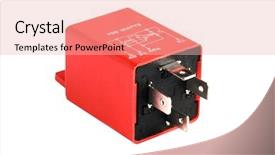  Presentation with electromagnetic - Audience pleasing slides consisting of car electromagnetic relay switch isolated backdrop and a lemonade colored foreground