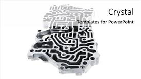  Presentation with control valve - PPT theme with car engine automatic transmission control background and a white colored foreground