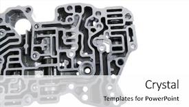 Presentation with control valve - Beautiful presentation theme featuring car engine automatic transmission control backdrop and a white colored foreground