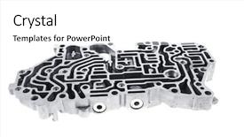  Presentation with control valve - Colorful presentation theme enhanced with car engine automatic transmission control backdrop and a  colored foreground